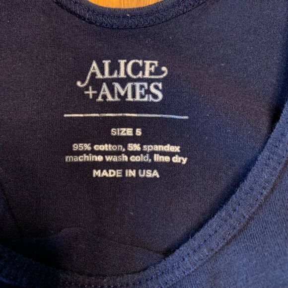 ALICE + AMES Blue Skirted Ballet Leotard Girls 4-5 5T Navy Dance Twirl Leo Girl - Picture 5 of 6